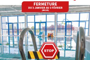 Affiche fermeture Piscines O'Solaire