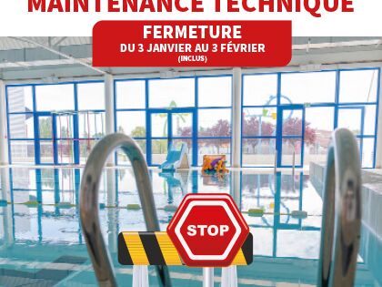 Affiche fermeture Piscines O'Solaire